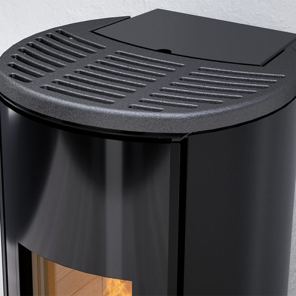 Salamandra a Pellets A10 V/C Top Vidro Redondo - Nobis - Image 2